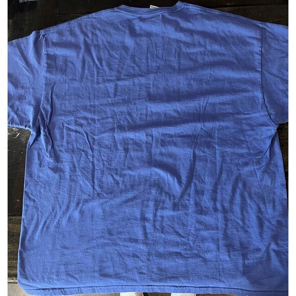Blue XXL Trump Peeing On CNN Cotton TShirt Gildan 2XL Used Read - Picture 4 of 5